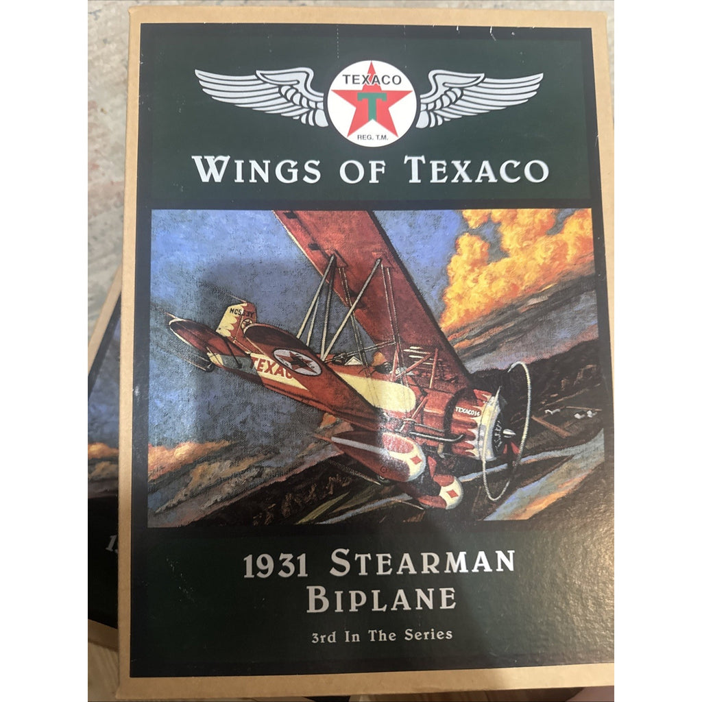 ERTL Wings of Texaco 1931 Stearman Biplane Coin Bank #3 NIB F121 Die Cast