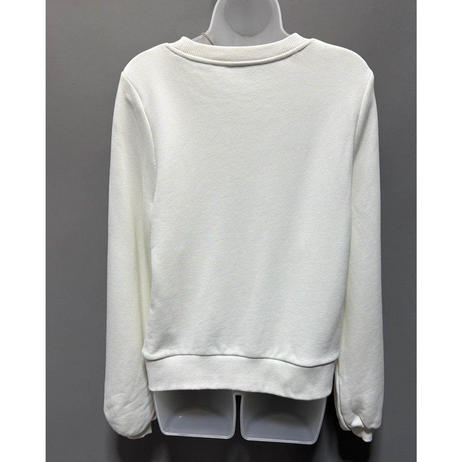 NWT Women's M Boxy Oversized Pullover Sweater A New Day cream balloon sleeve