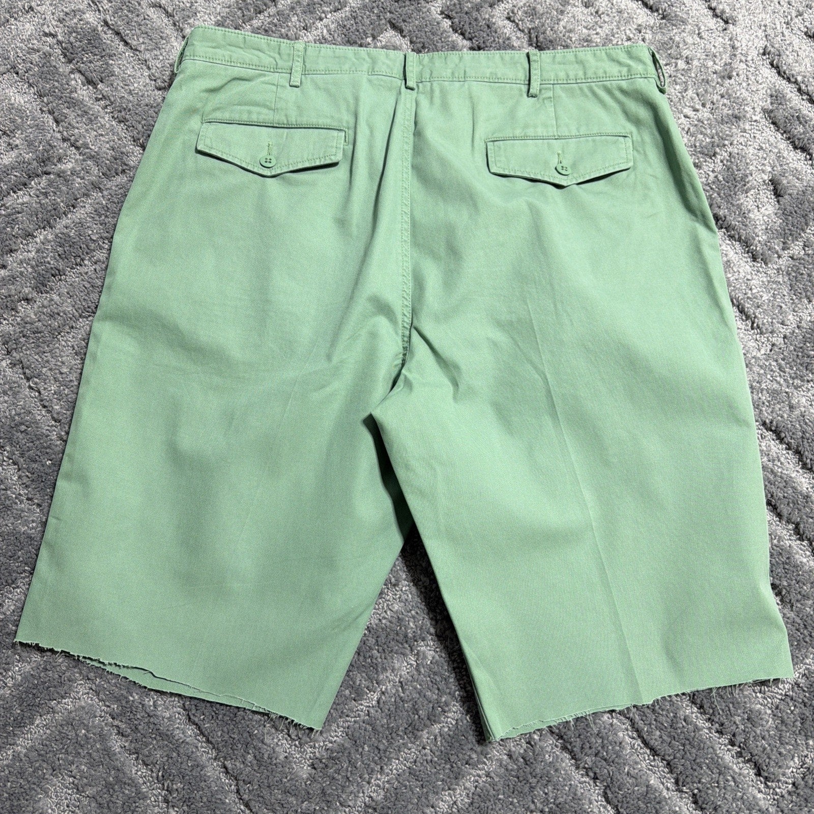 Cremieux Classic Stretch Cut Off Shorts Green Size 38 Preppy Casual