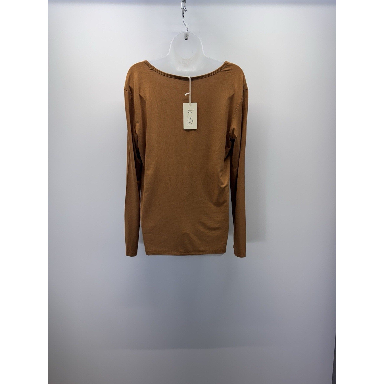 La Miel Burnt Orange Blouse Front Strap Loose Fit Women’s Size Medium