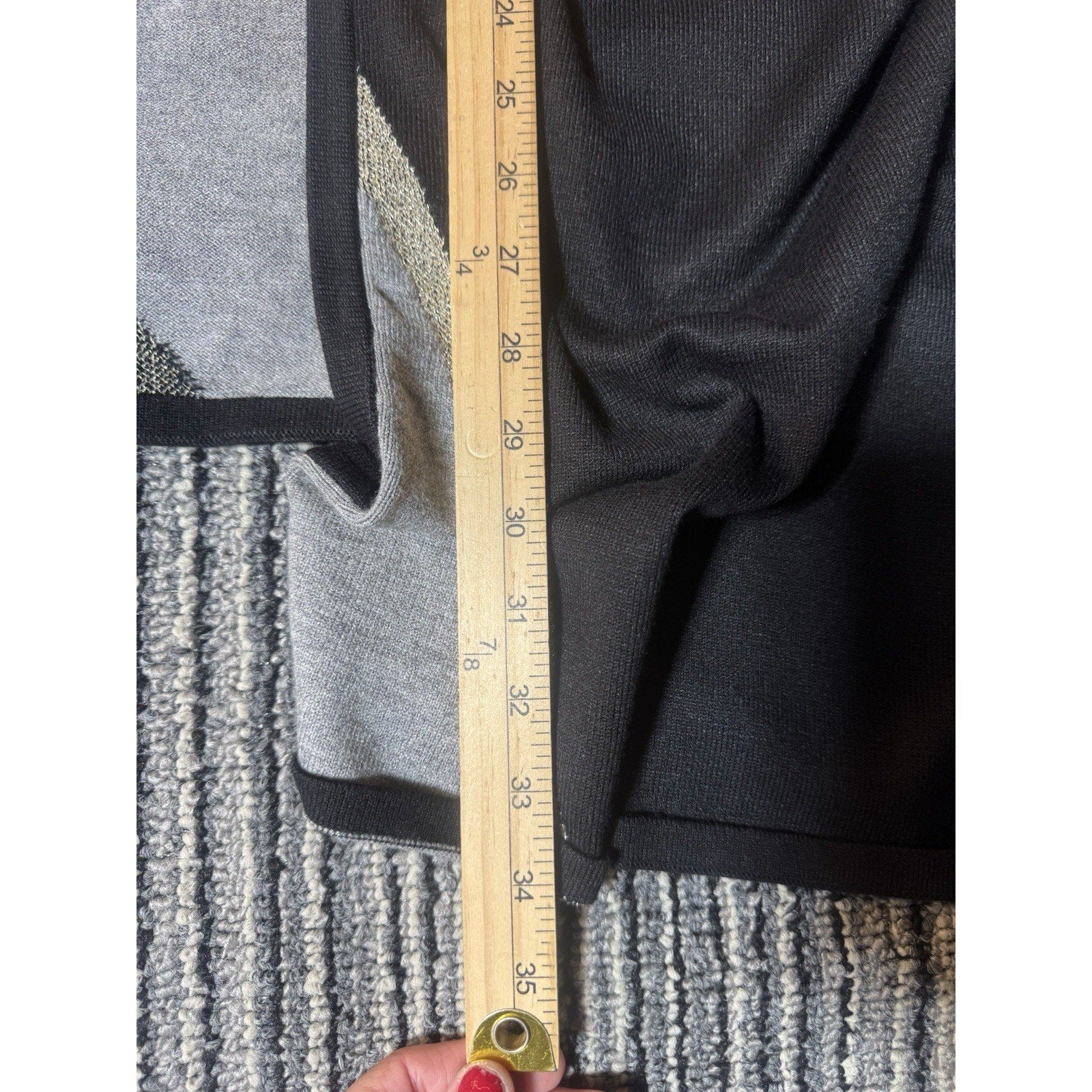 Chico’s Colorblock Lurex Ruana L/XL NWT Gold Gray Black Metallic Poncho Wrap