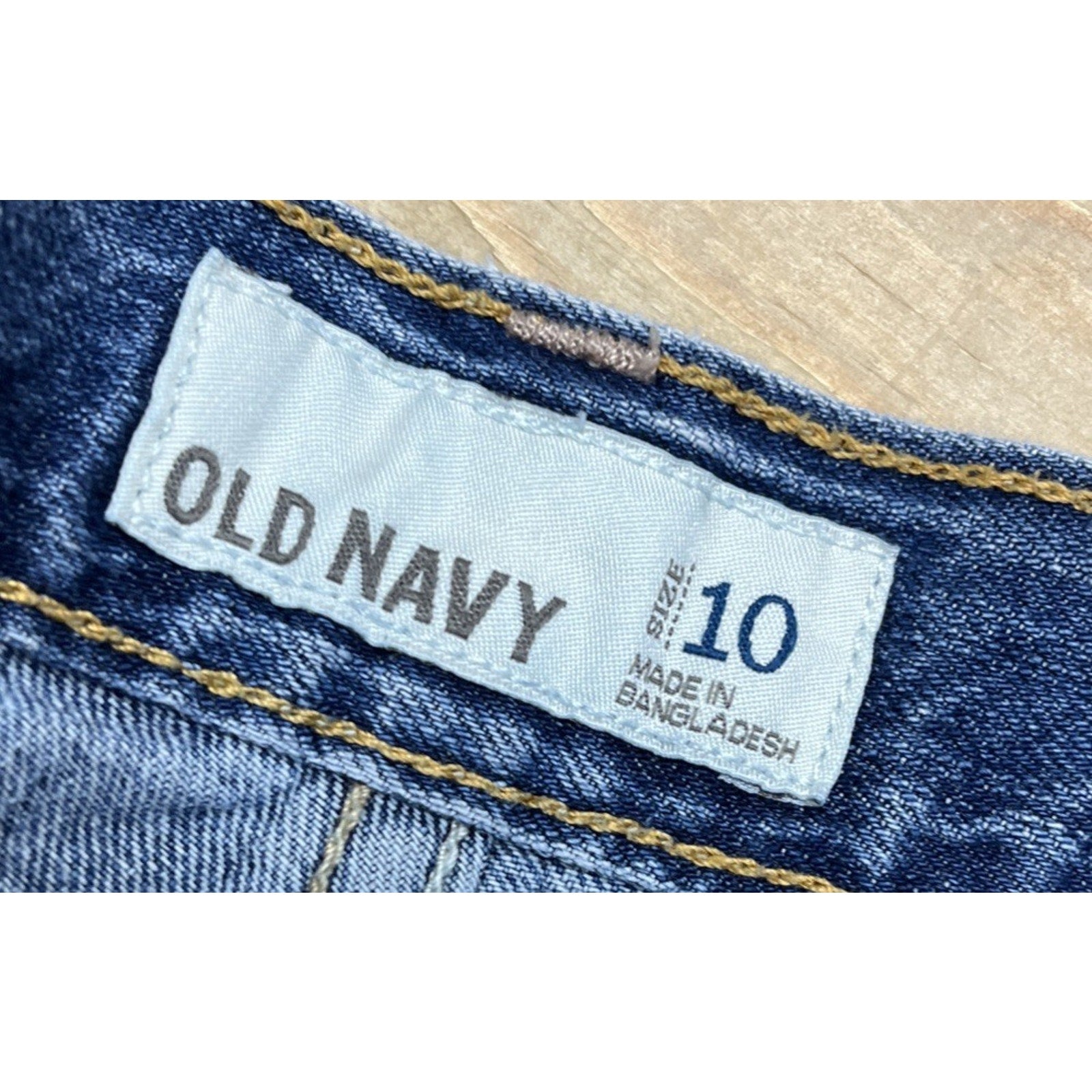 Old Navy Distressed Slim Midi Cutoff Jean Shorts size 10