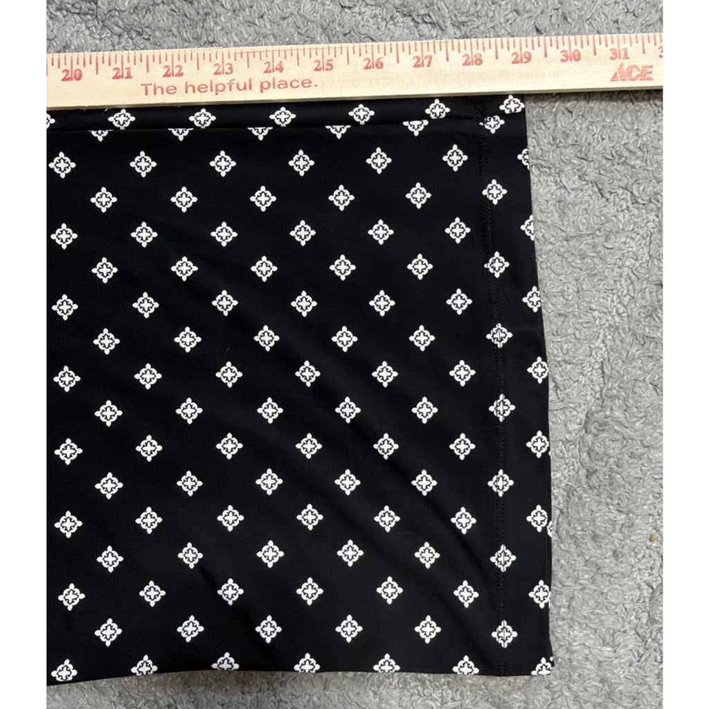 Liz Claiborne Career Wide Leg Black Geometrical Print Pants Plus Sz 1X Casual