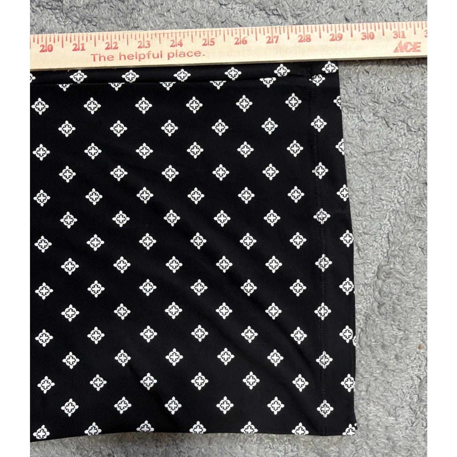 Liz Claiborne Career Wide Leg Black Geometrical Print Pants Plus Sz 1X Casual