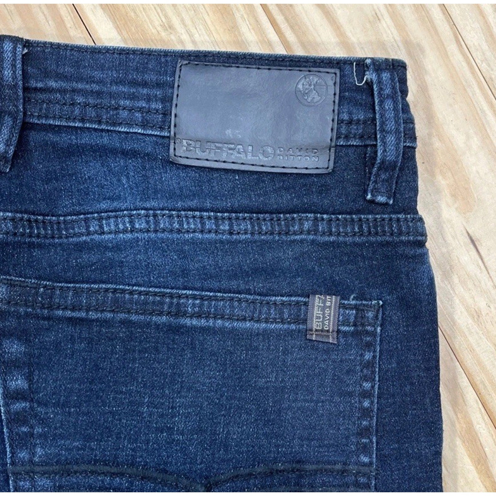 Buffalo David Bitton Jackson X Straight Stretch Blue Denim Jeans Mens Size 32x34