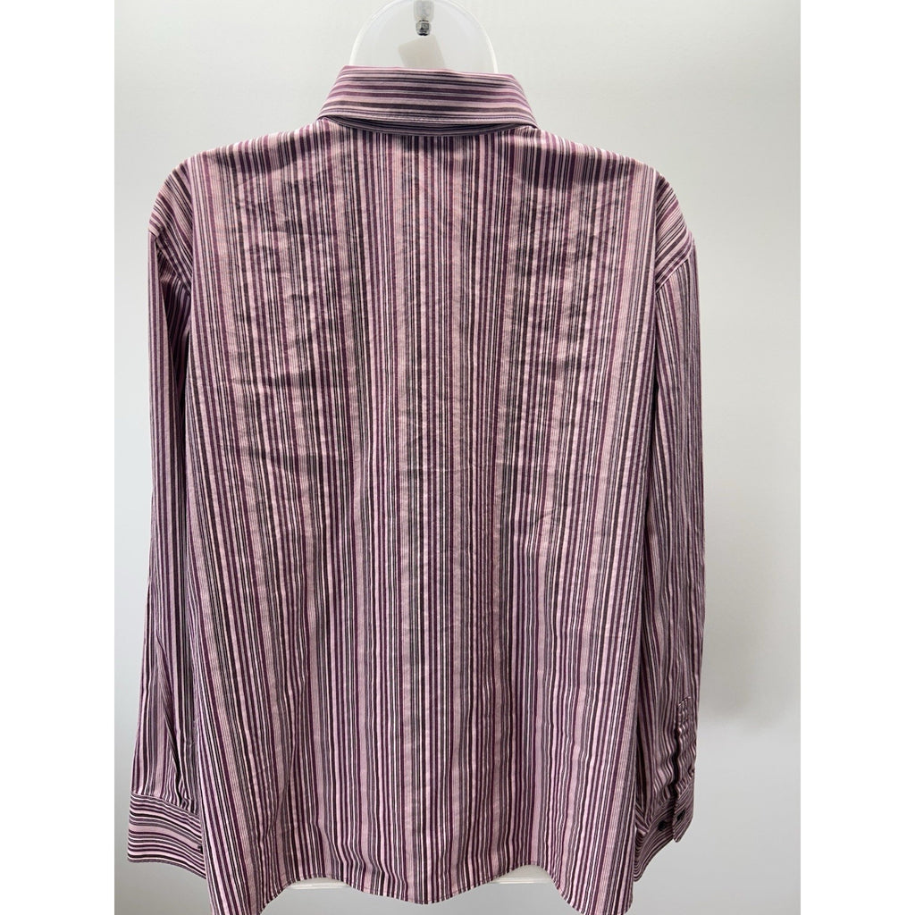 EDDIE BAUER WOMEN'S WRINKLE RESISTANT STRIPED COTTON SHIRT - SIZE XXL 9647.
