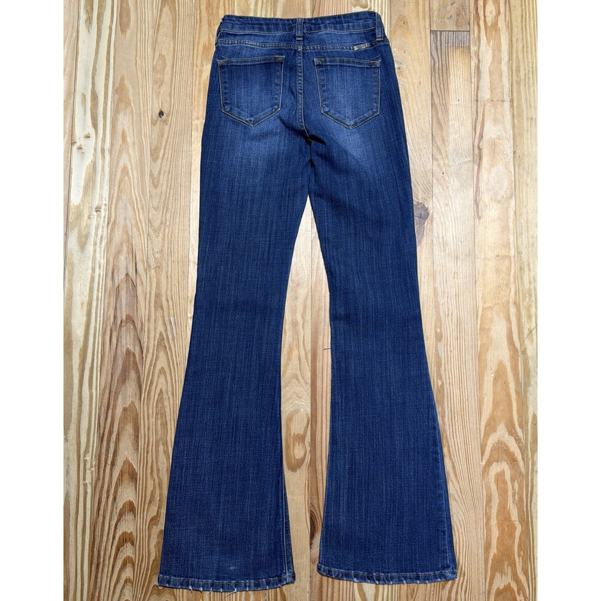 KanCan Mid-Rise Flare Leg Dark Blue Stretch Jeans 3/25x33