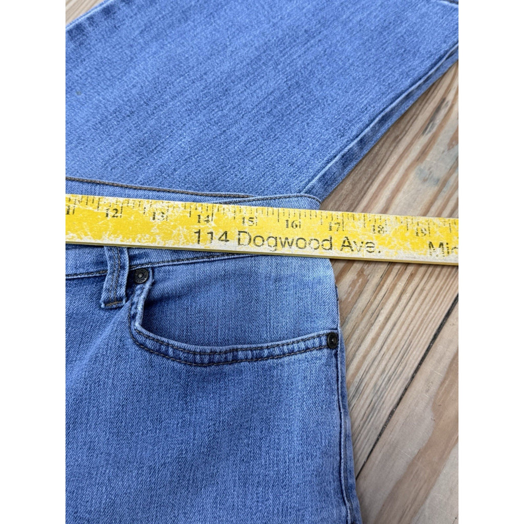Gloria Vanderbilt Amanda Straight Jeans Women's 12P Blue Cotton Blend High Rise