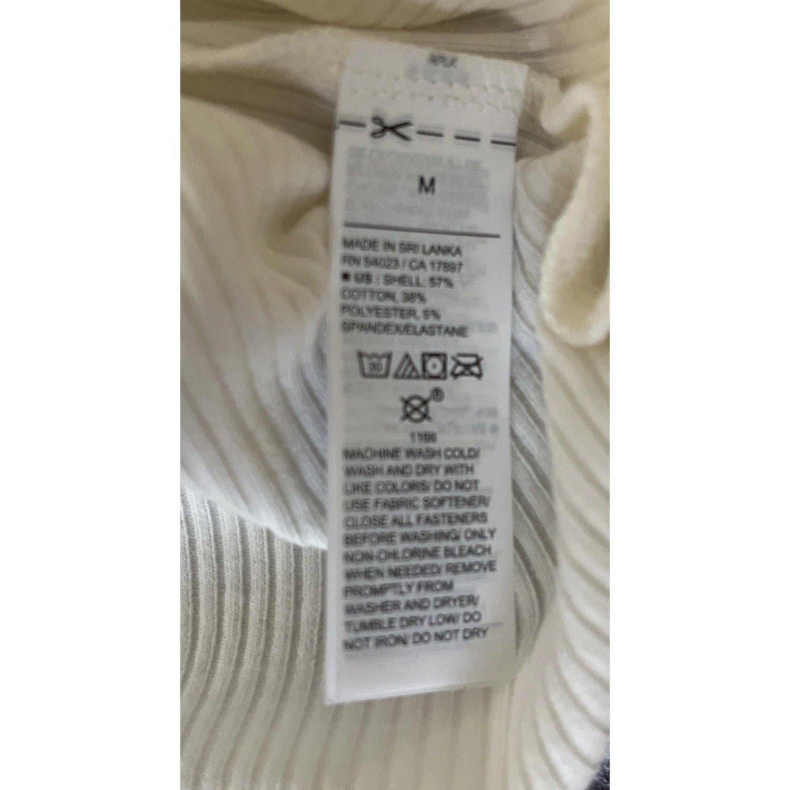 Old Navy Rib Knit Cotton Blend White Body Suit Size M