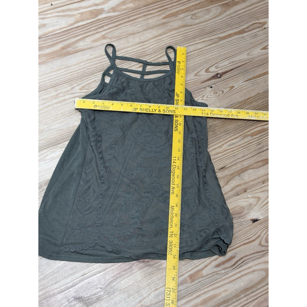Rewind Green Spaghetti Strap Strappy Back Tank Top Women’s Size Small NWT