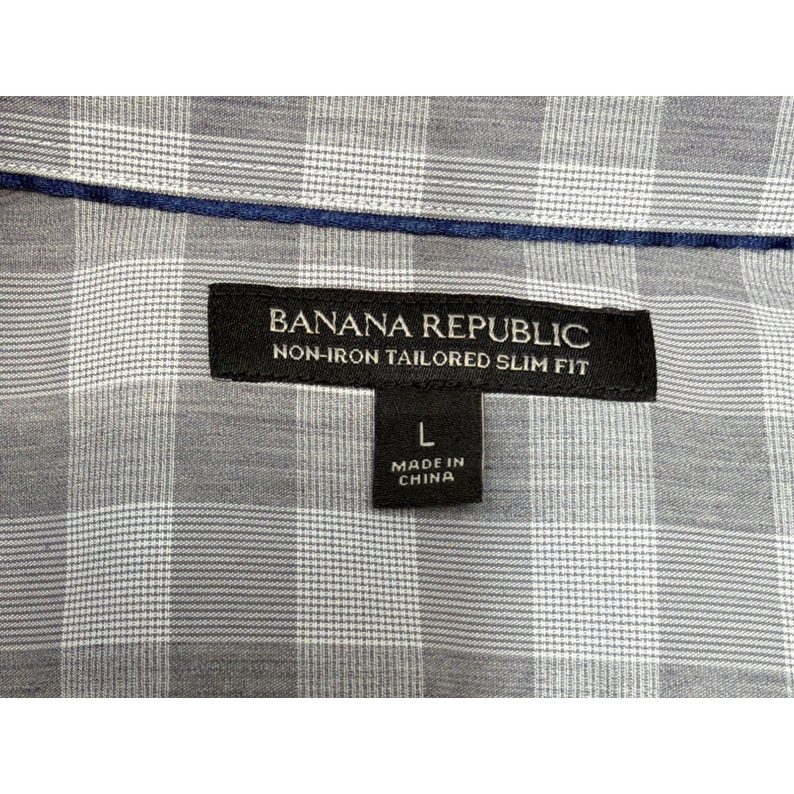 Banana Republic non-iron tailored slim fit gray button up L Preppy Career Church