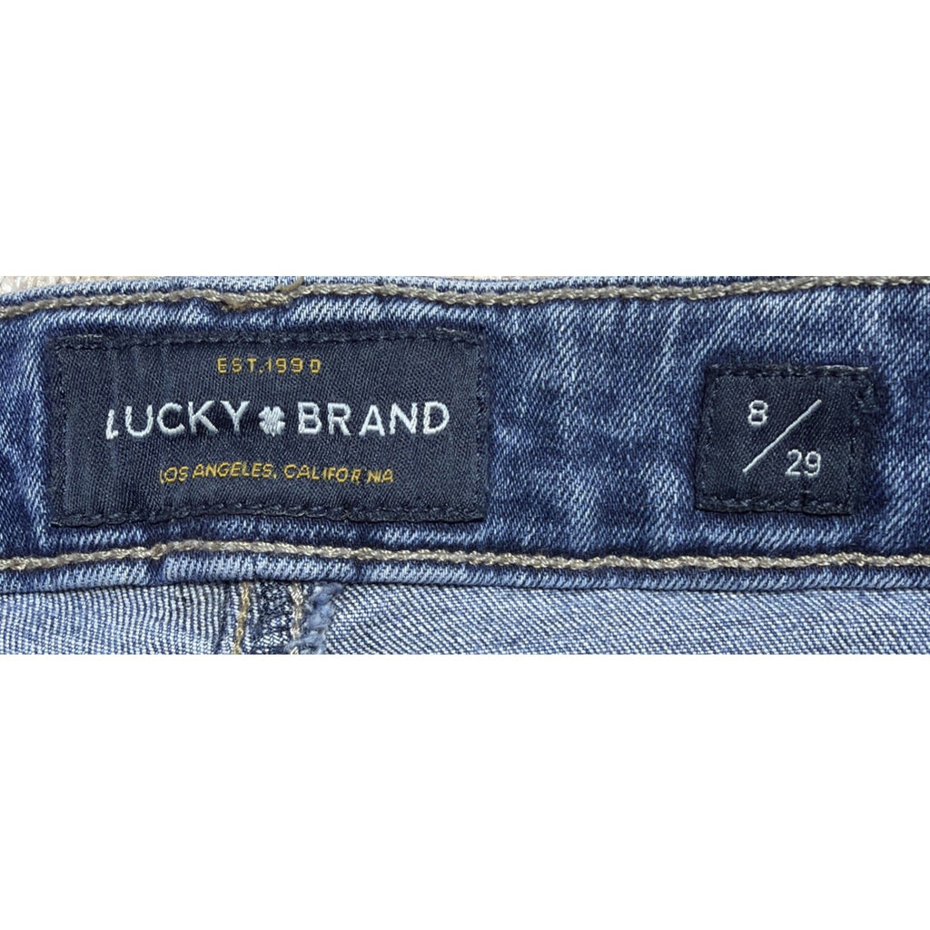 Lucky Brand Jeans Womens Lolita Skinny 8/29 Frayed Ankle Mid Rise Medium Wash