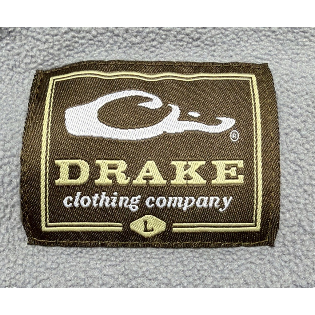 Drake Waterfowl Youth Camp Fleece Full Zip Jacket Gray Size Large