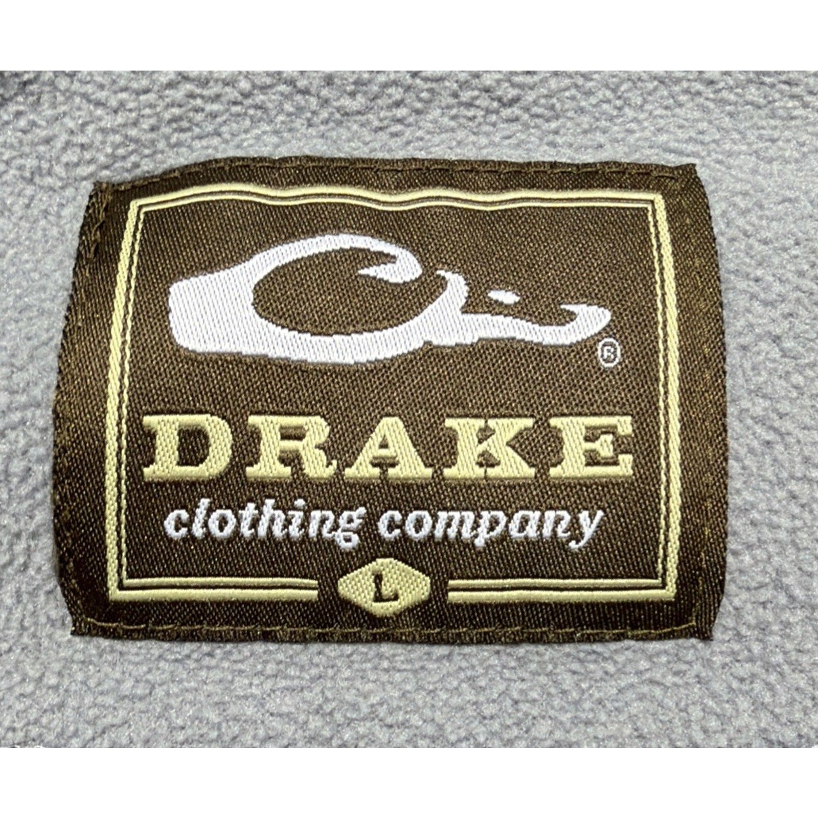 Drake Waterfowl Youth Camp Fleece Full Zip Jacket Gray Size Large