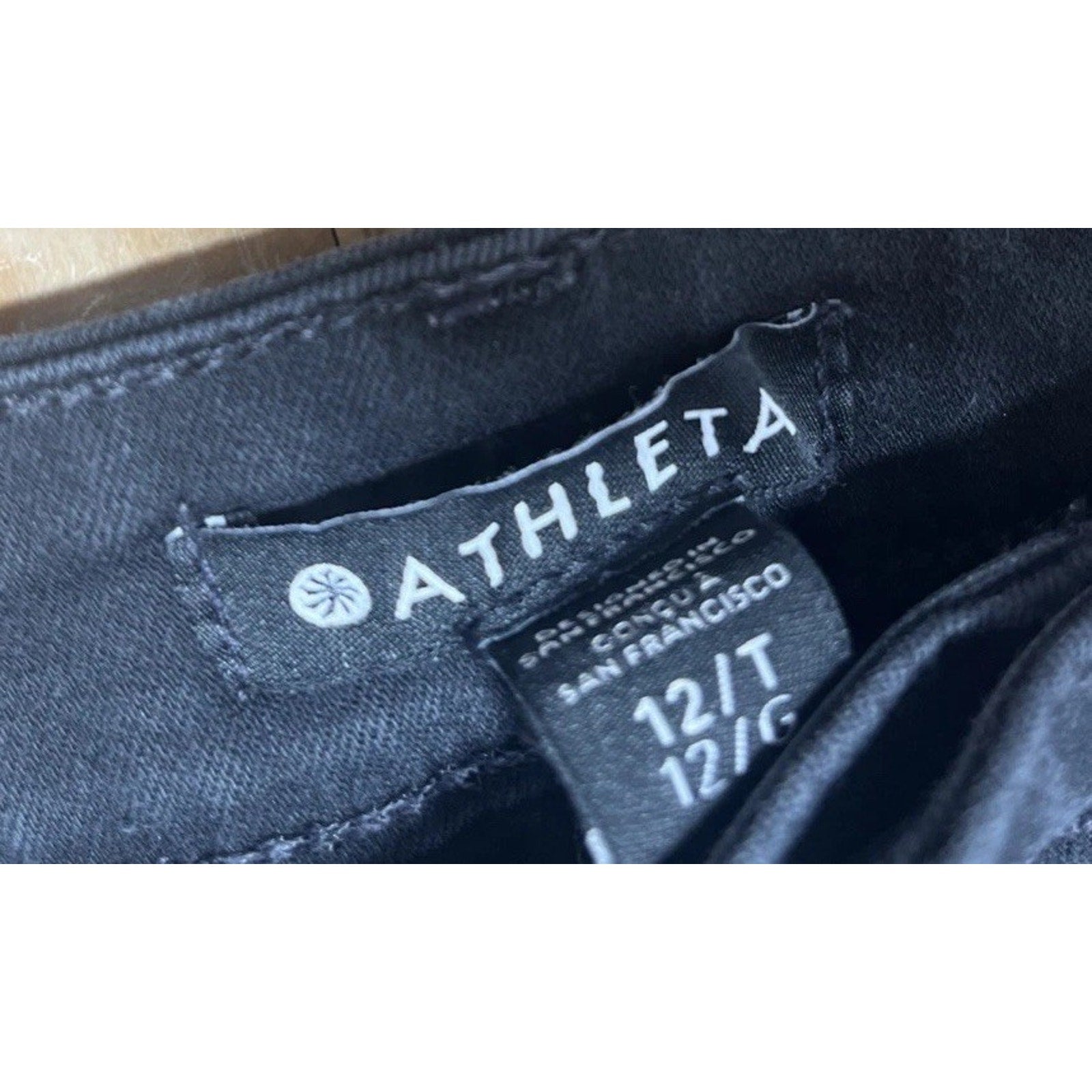 Athleta Jeans Womens 12 Tall Black Skinny Stretch Denim Zip Pocket