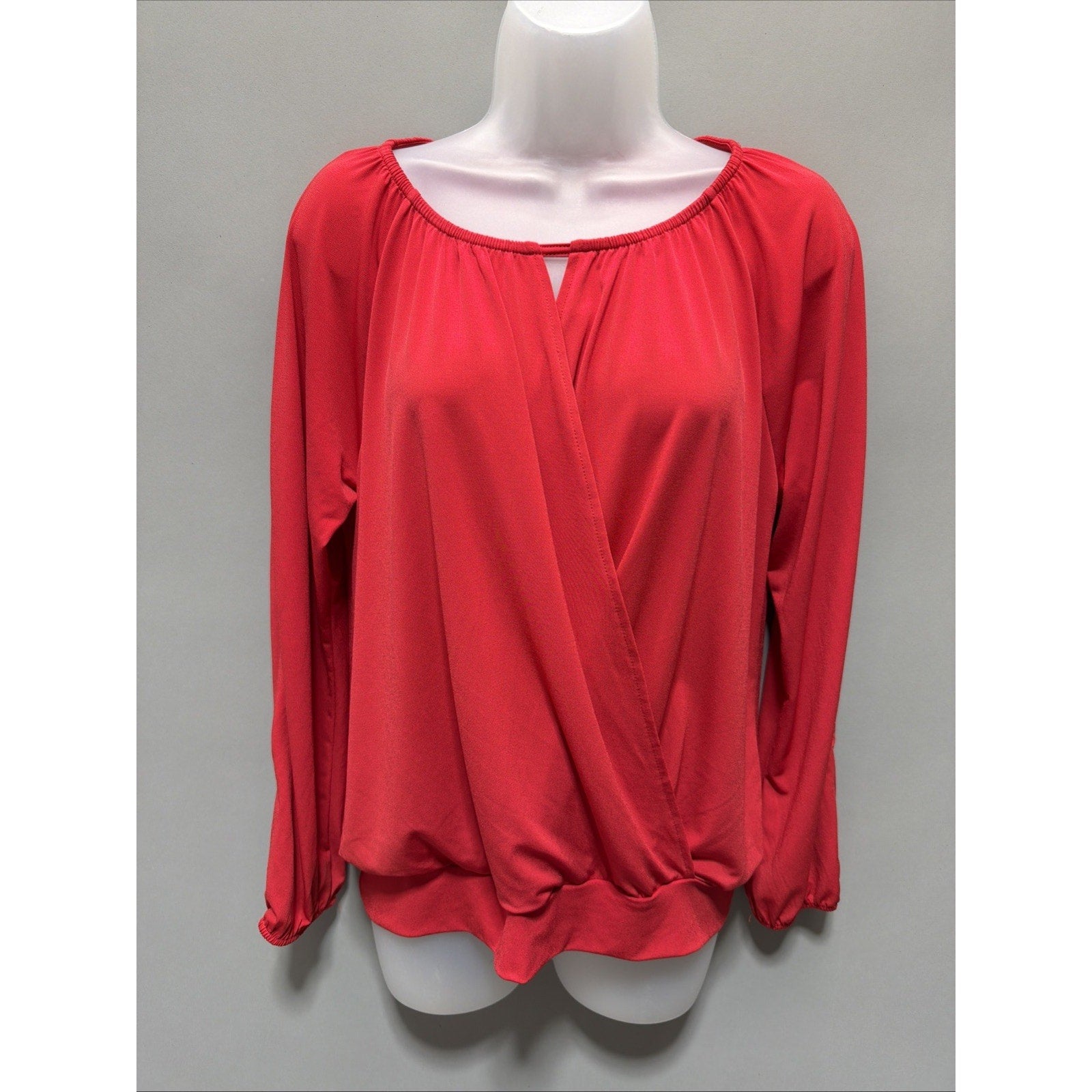 Express Balloon Sleeve Faux Wrap Blouse Top Size Women’s S Party Career Casual