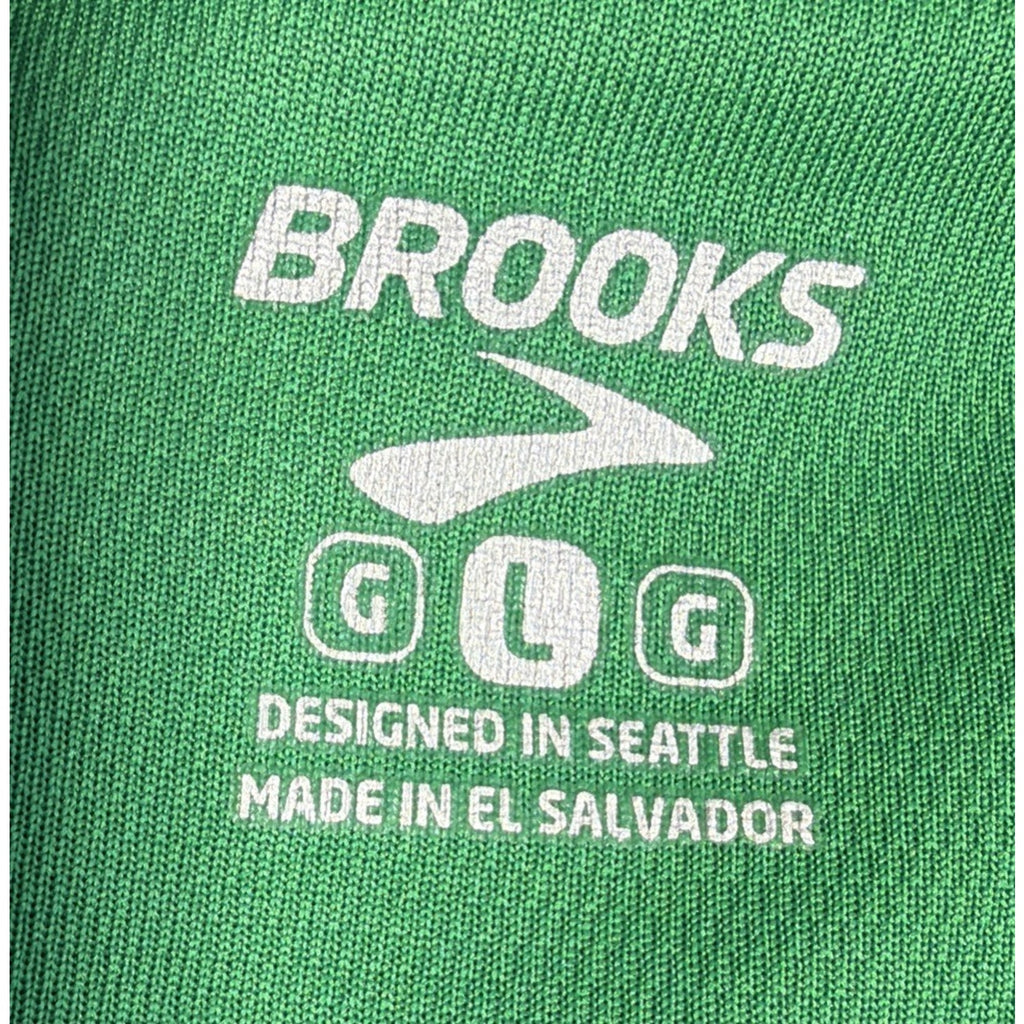 Brooks Dri Layer Men's Performance Running Tee Green L Memphis Breakaway Run
