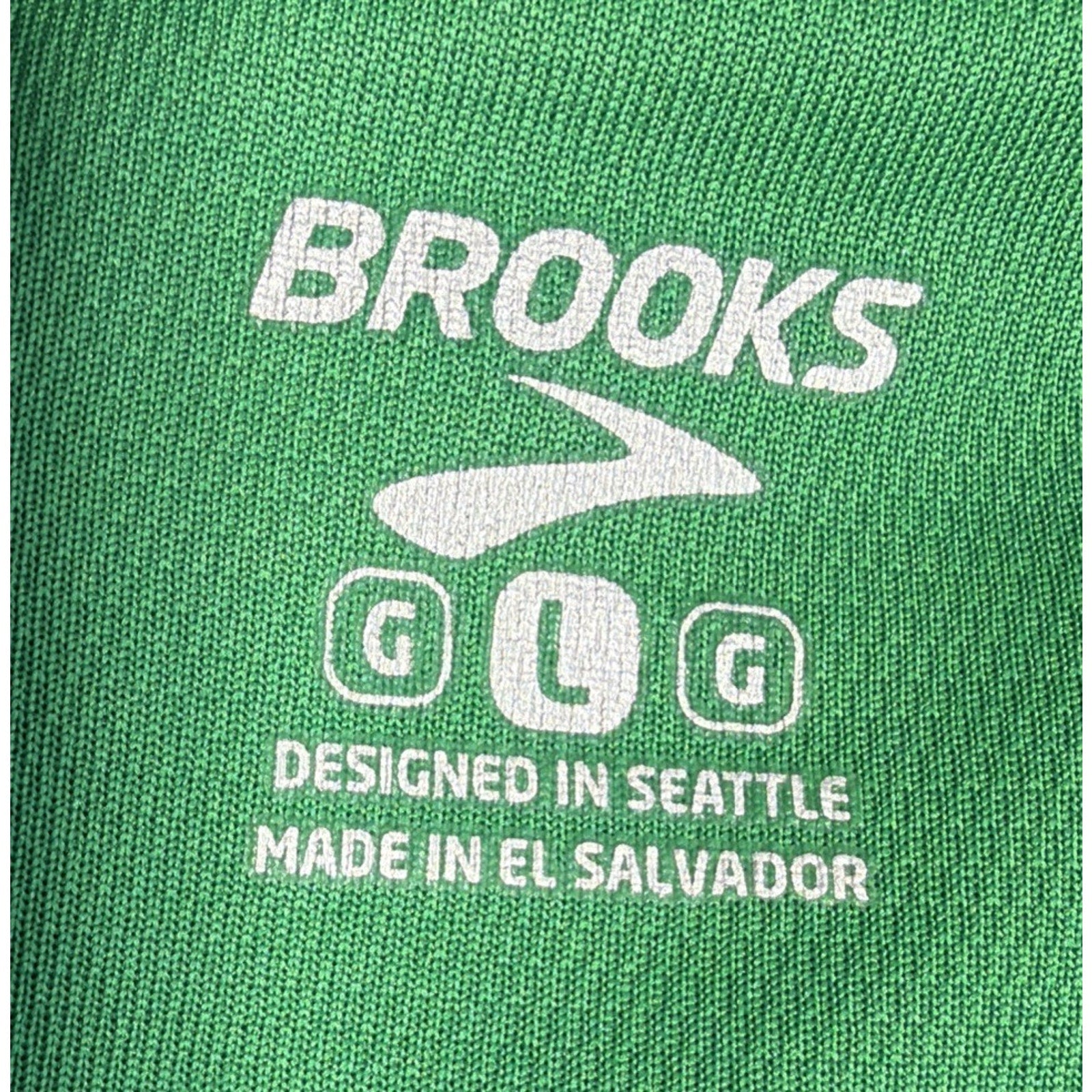 Brooks Dri Layer Men's Performance Running Tee Green L Memphis Breakaway Run