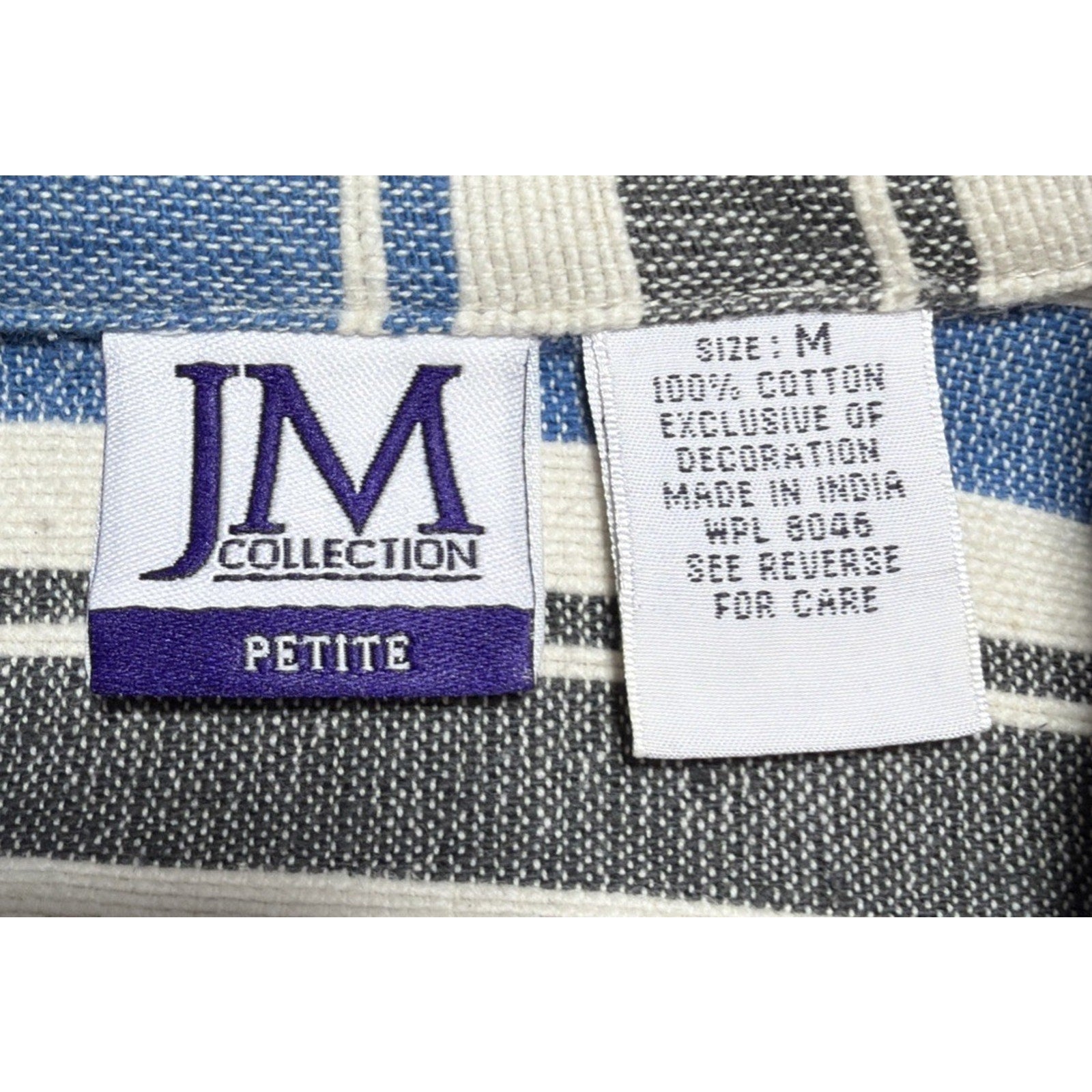 JM Collection Women’s Floral Embroidered Embellished Cotton Shacket Petite M