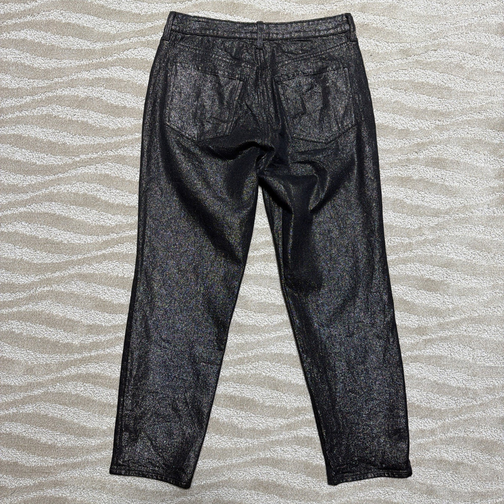 NWOT Women's Old Navy High Waist Shine O.G Shimmer Straight Ankle Jeans Size 6