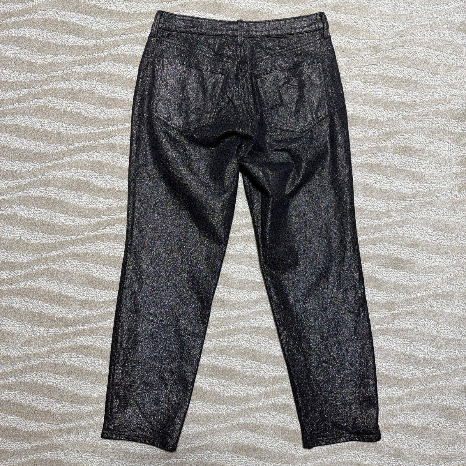NWOT Women's Old Navy High Waist Shine O.G Shimmer Straight Ankle Jeans Size 6