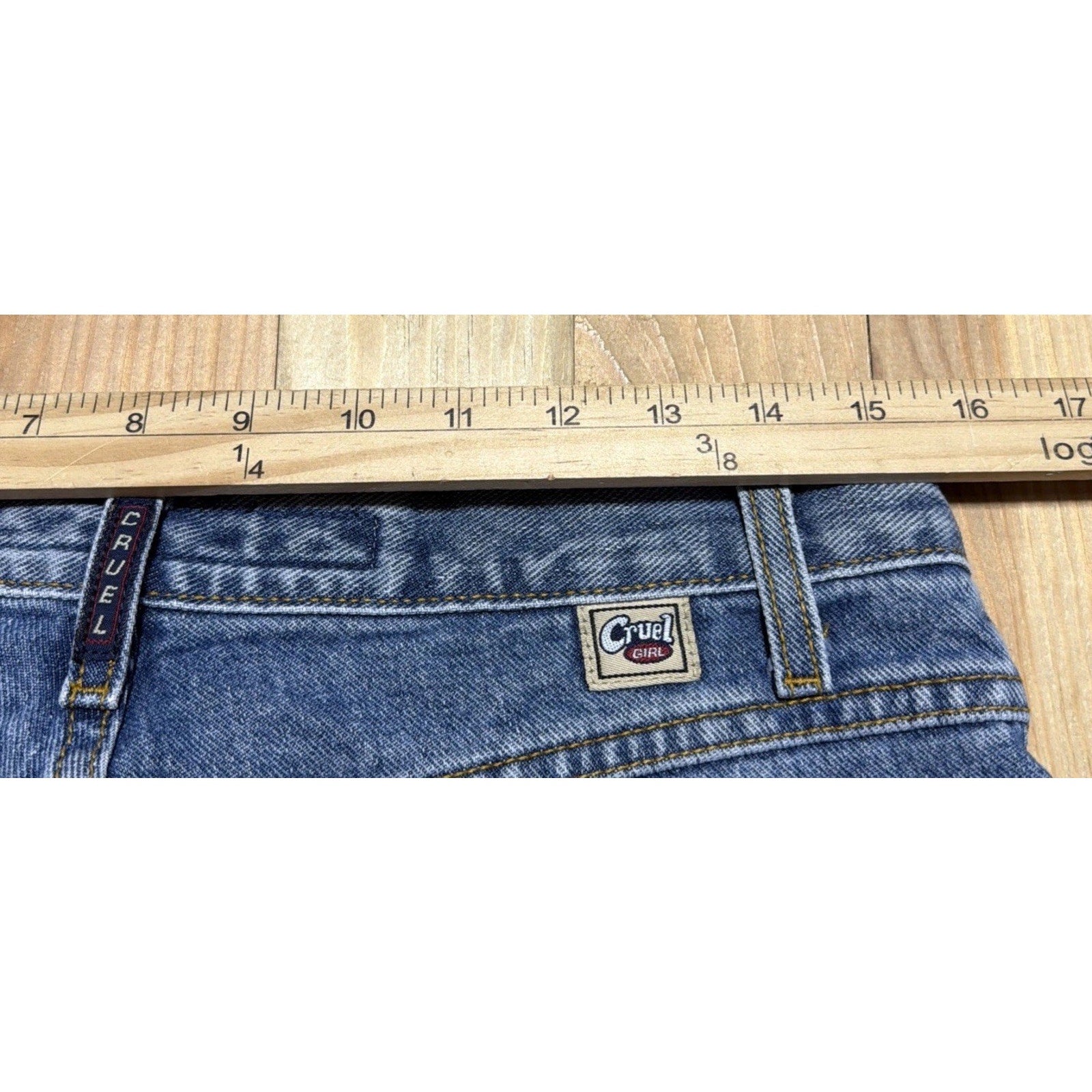 Cruel Girl Relaxed Tapered High Rise Womens 13R Denim Blue Jeans Y2K 90s 31x31