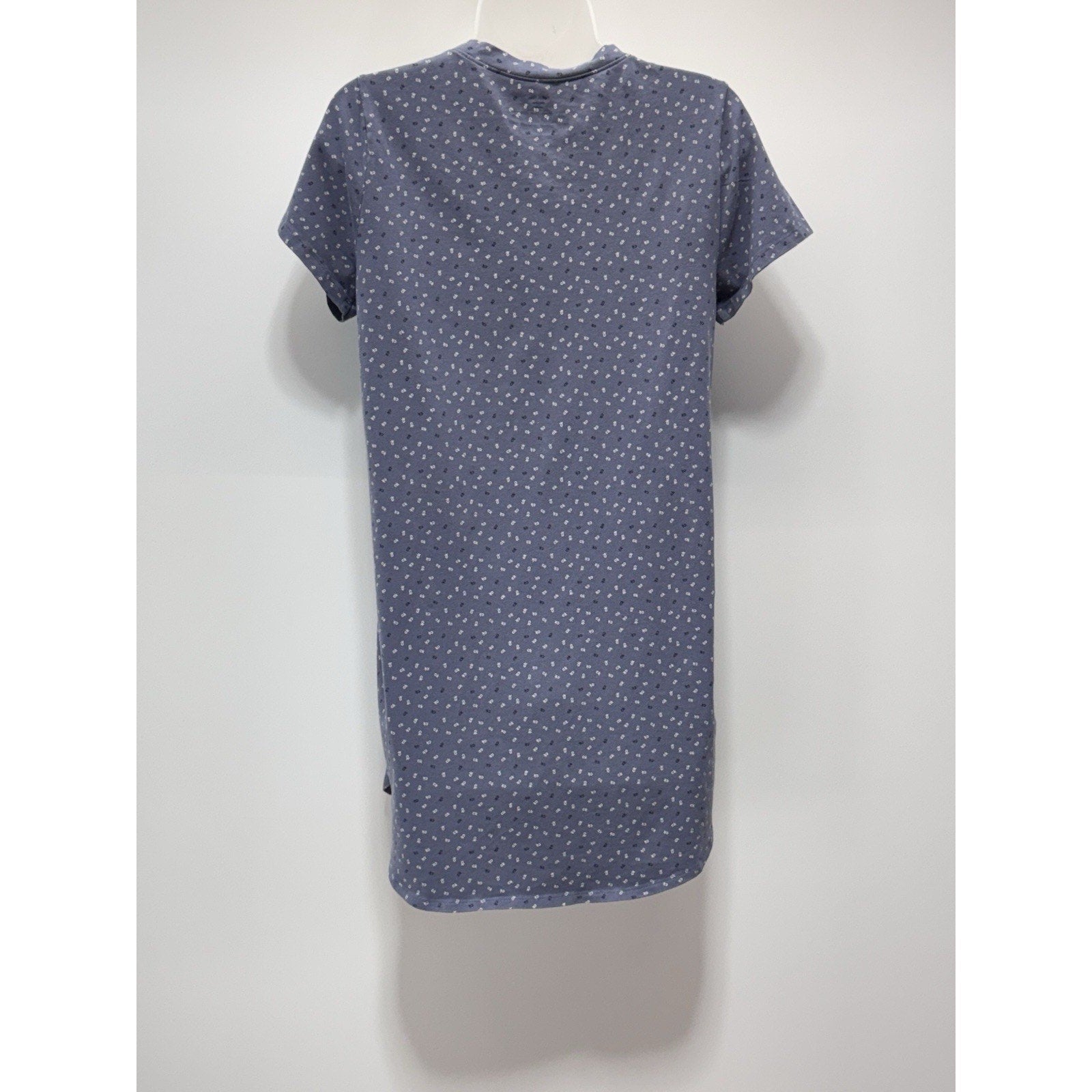 Calvin Klein Blue Logo Sleepwear Dress Short Sleeve Cotton Blend Women’s Size S