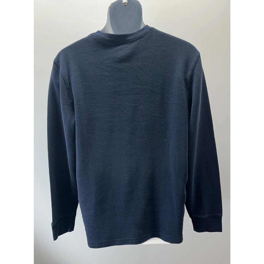 Old Navy Men's Thermal Shirt Long Sleeve Blue Large Crewneck