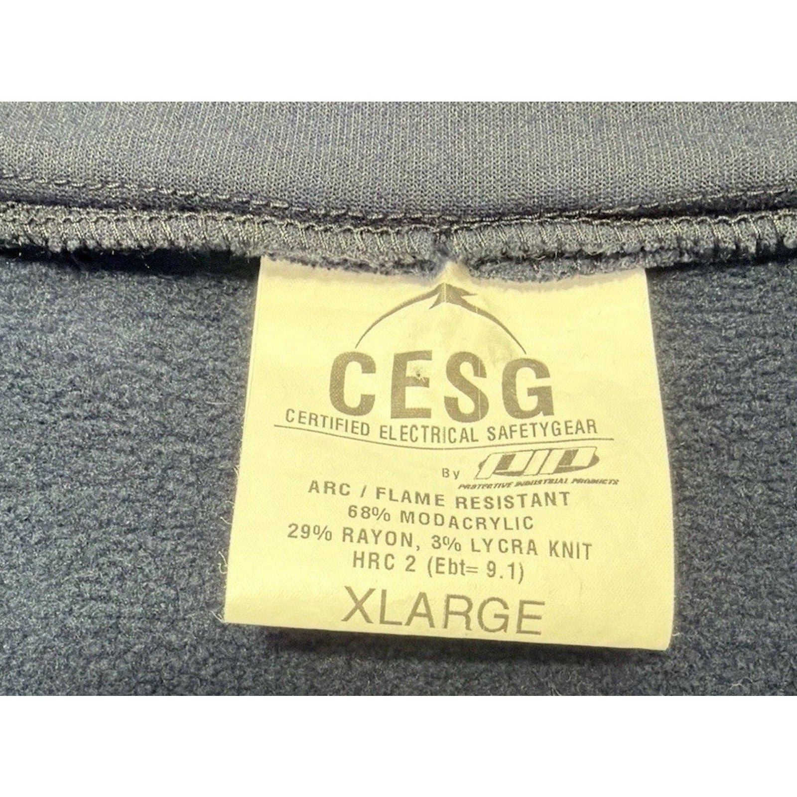 PIP CESG FR Arc Flash Fleece 1/2 Zip Sweatshirt HRC2 Workwear XL FR Polartec