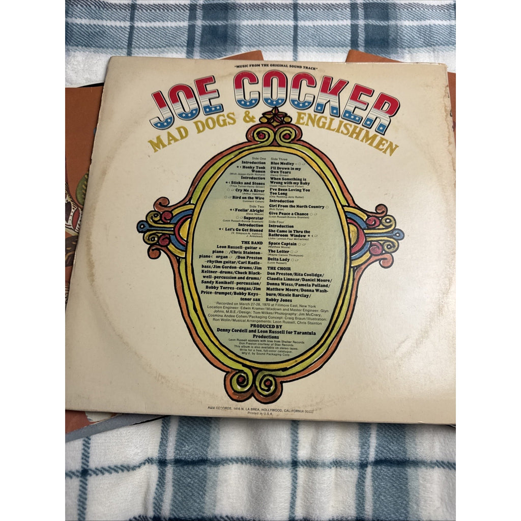 Joe Cocker Mad Dogs & Englishmen A&M Records Double Vinyl LP Excellent. 1970
