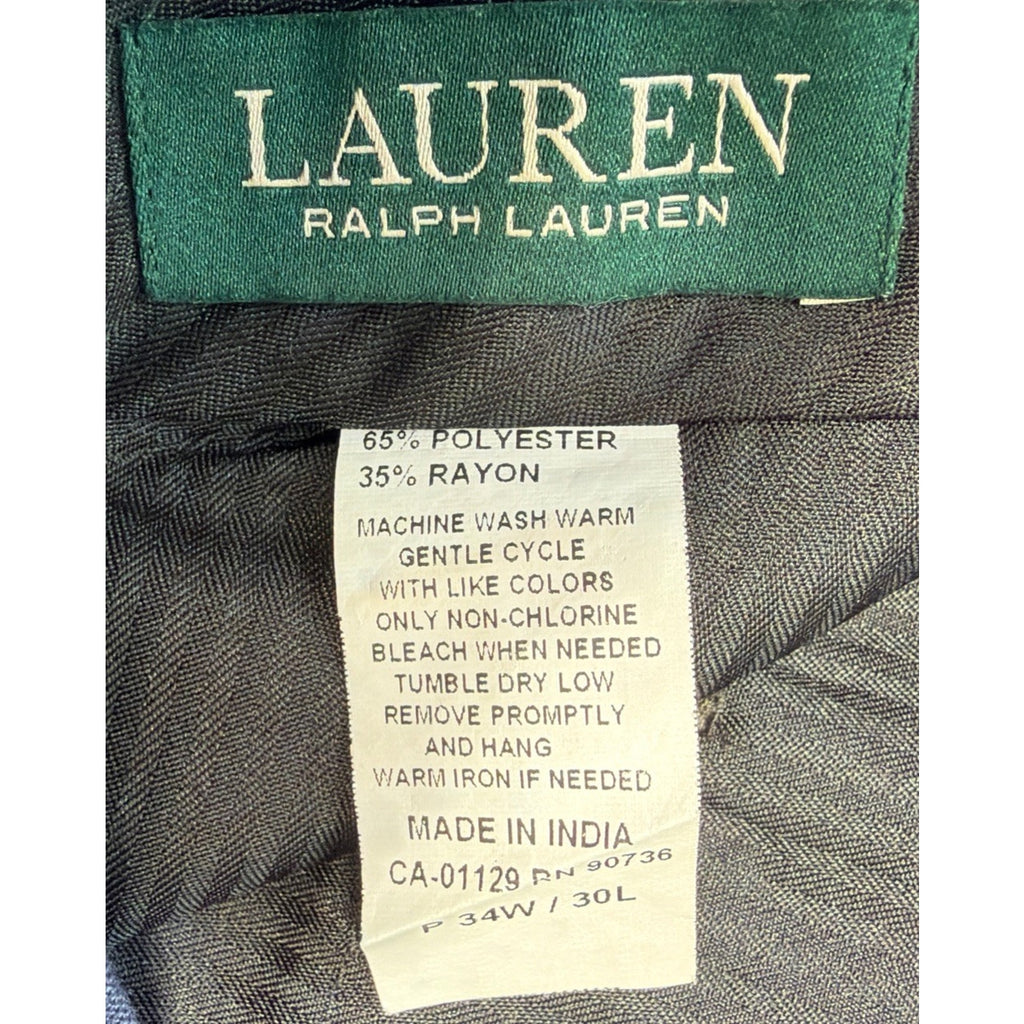 Lauren Ralph Lauren Slim Fit Dress Pants Navy Blue Pinstripe Size 34x30 Men’s