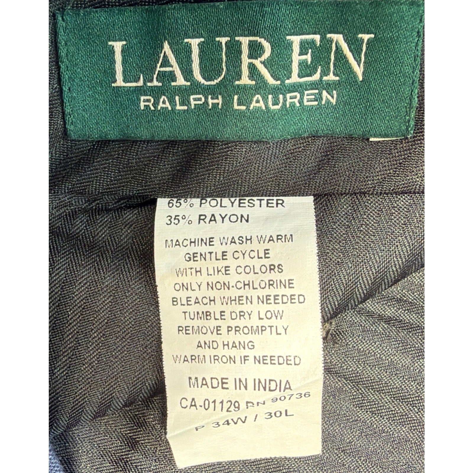 Lauren Ralph Lauren Slim Fit Dress Pants Navy Blue Pinstripe Size 34x30 Men’s