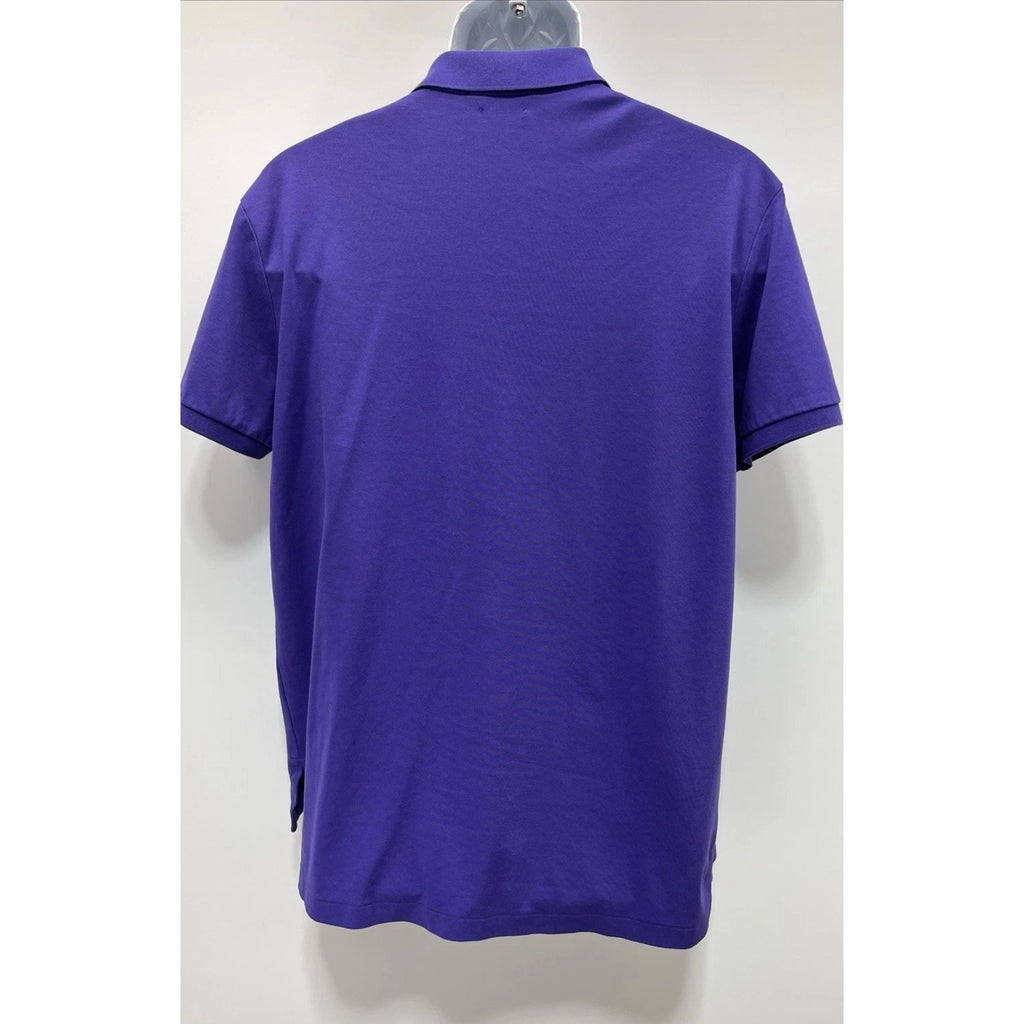 Polo Ralph Lauren Shirt Size L Purple Flesh Pony Pima Soft Touch Cotton Polo