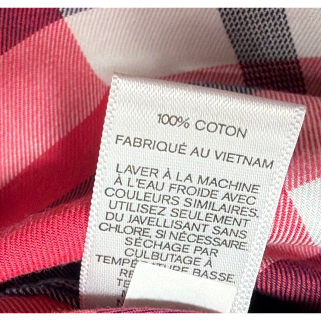 Express Soft Wash Shirt Mens M Red Blue Plaid Button Up Long Sleeve Cotton