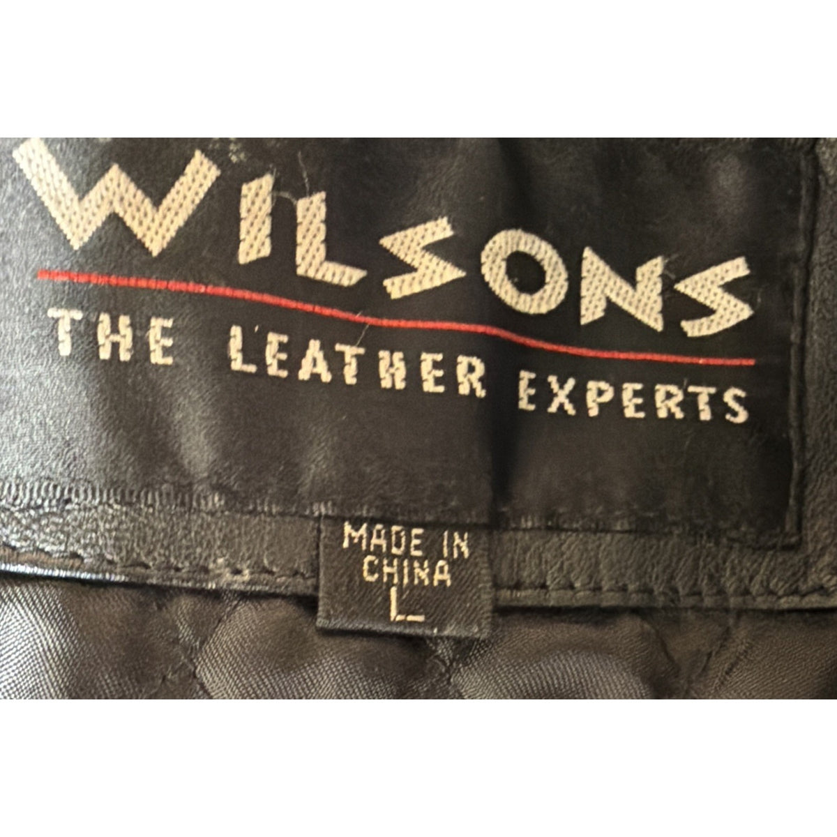 Vintage Wilsons Women's Large Black Leather Belted Coat Faux Fur Accents Lined