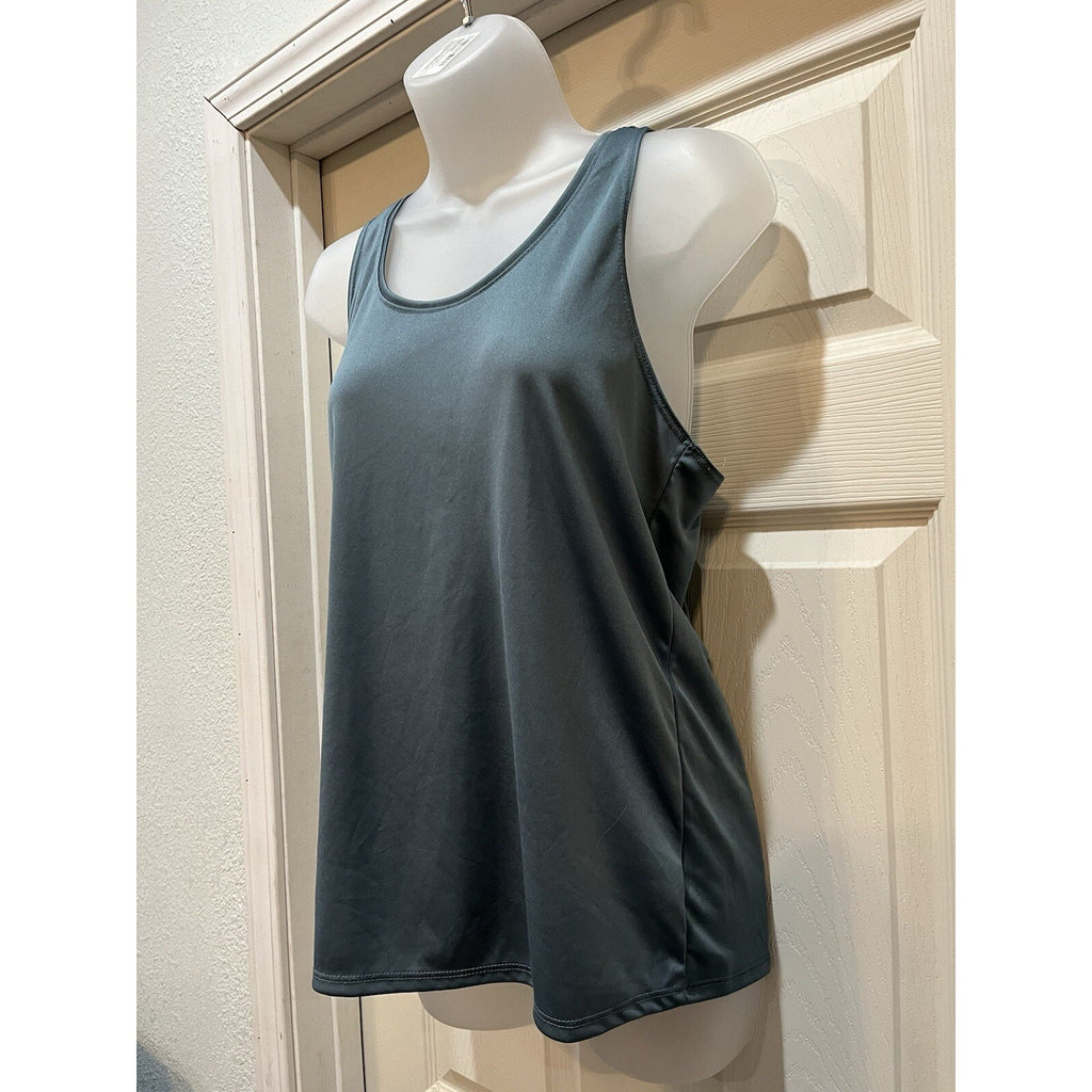 Athletic Works Women's Size Medium Active Racerback Green Tank