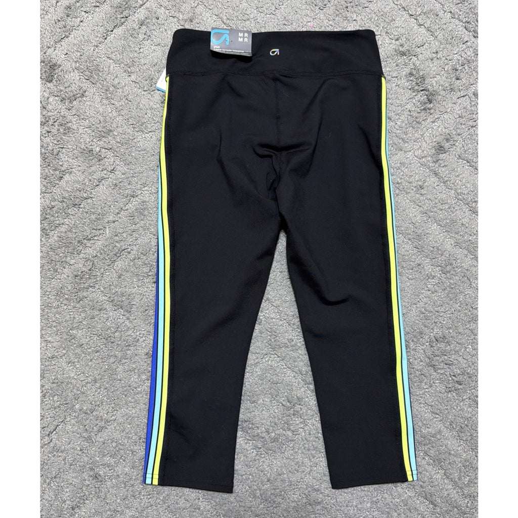 NWT Gap Fit gfast Yoga Leggings "Power GFAST PA" Black & Pink Running Size M