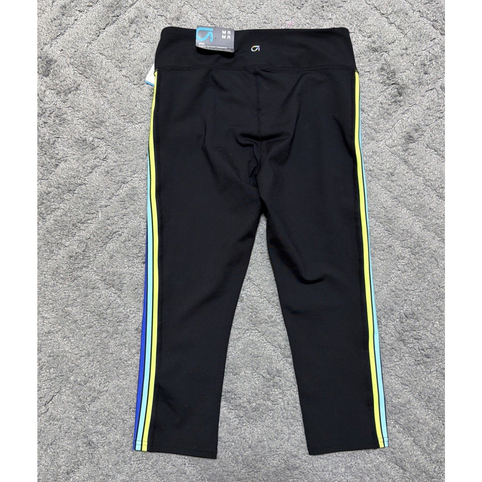 NWT Gap Fit gfast Yoga Leggings "Power GFAST PA" Black & Pink Running Size M