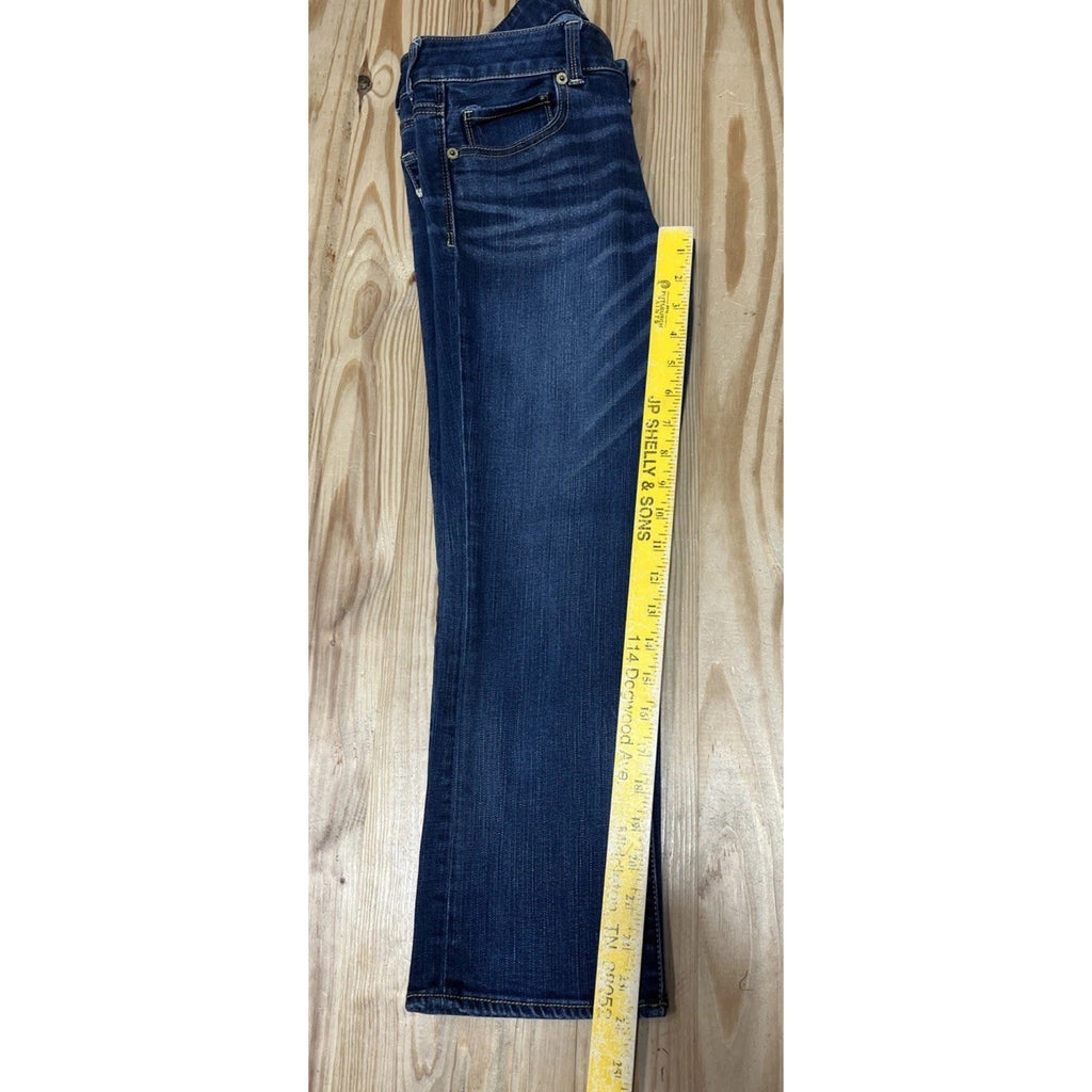 American Eagle Artist Crop Super Stretch Womens Jeans 6 Reg Blue Dark Wash