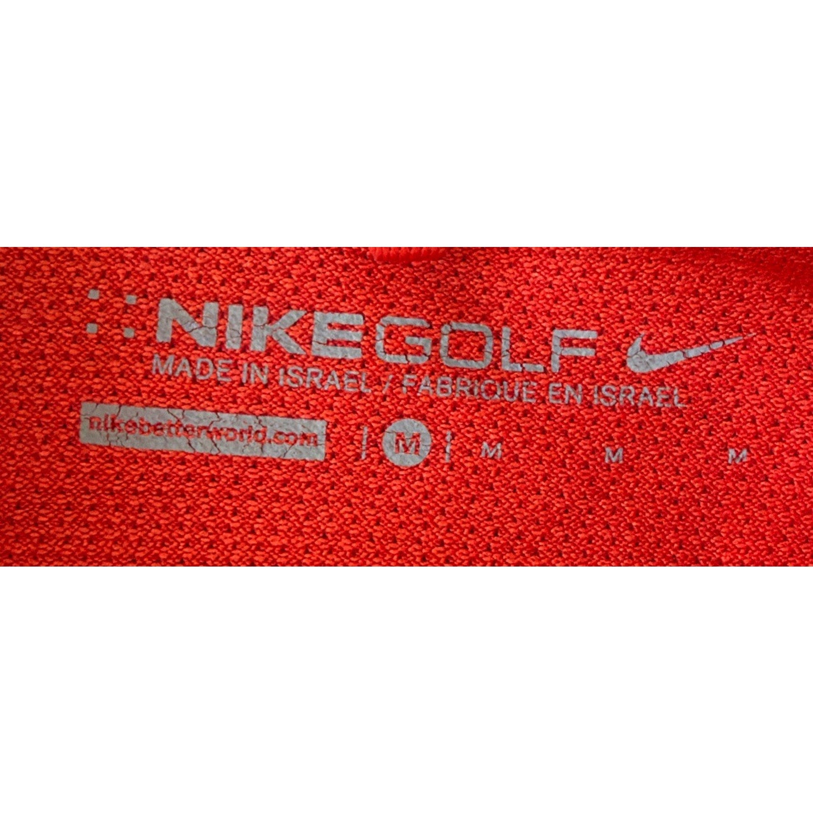 Nike Dri Fit Golf Long Sleeve 1/4 Zip Pullover Sweat Shirt Size Medium Orange