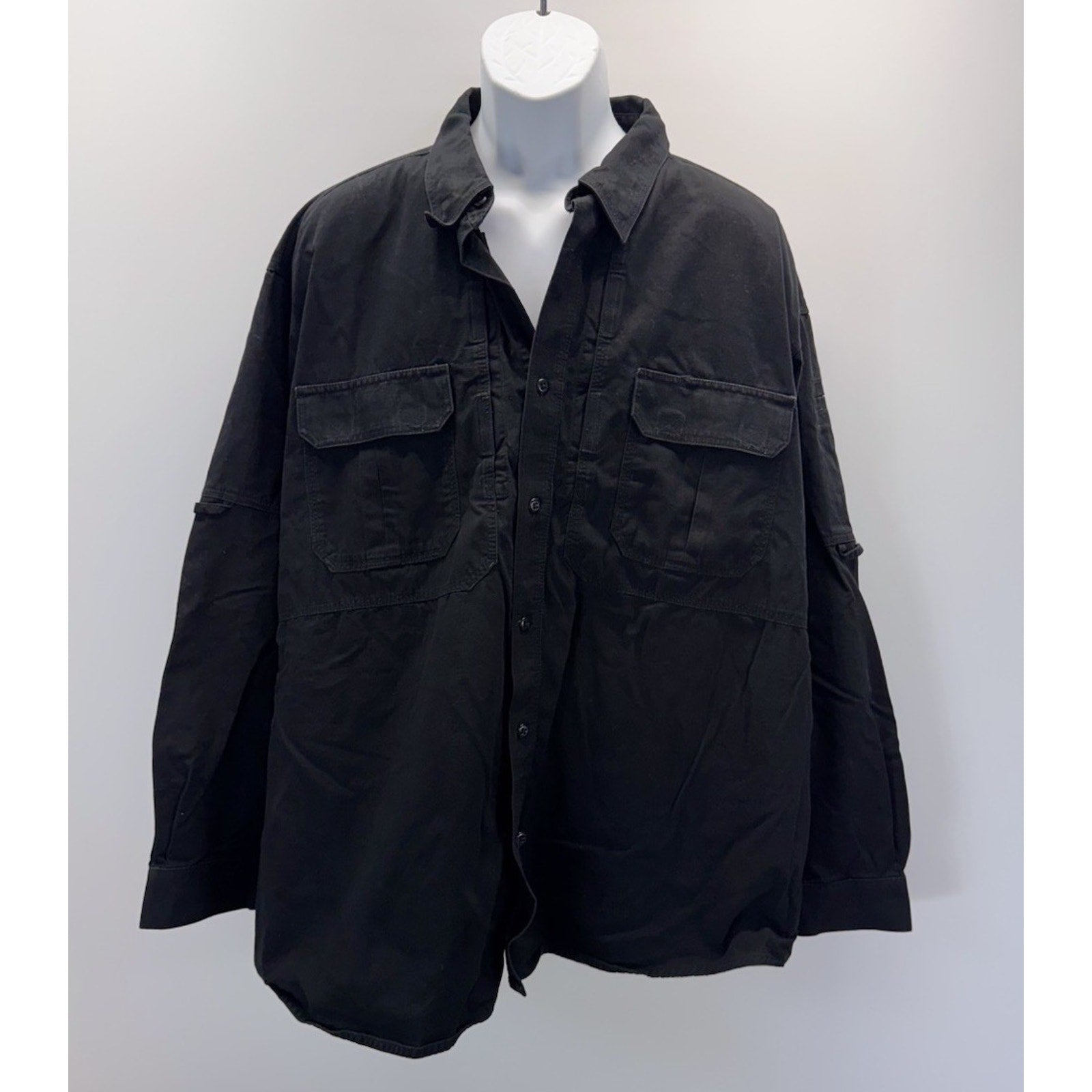 Tactical Midnight Navy TDU Shirt and Pant Set, Sz 2XL Shirt 31.5-35 Adj