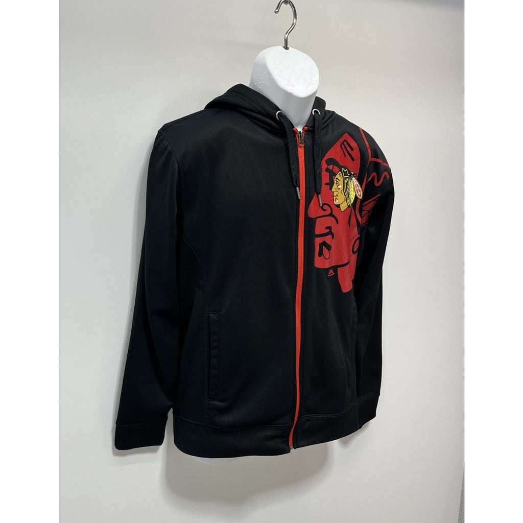 Majestic Chicago Blackhawks NHL Full Zip Jacket Black Size M