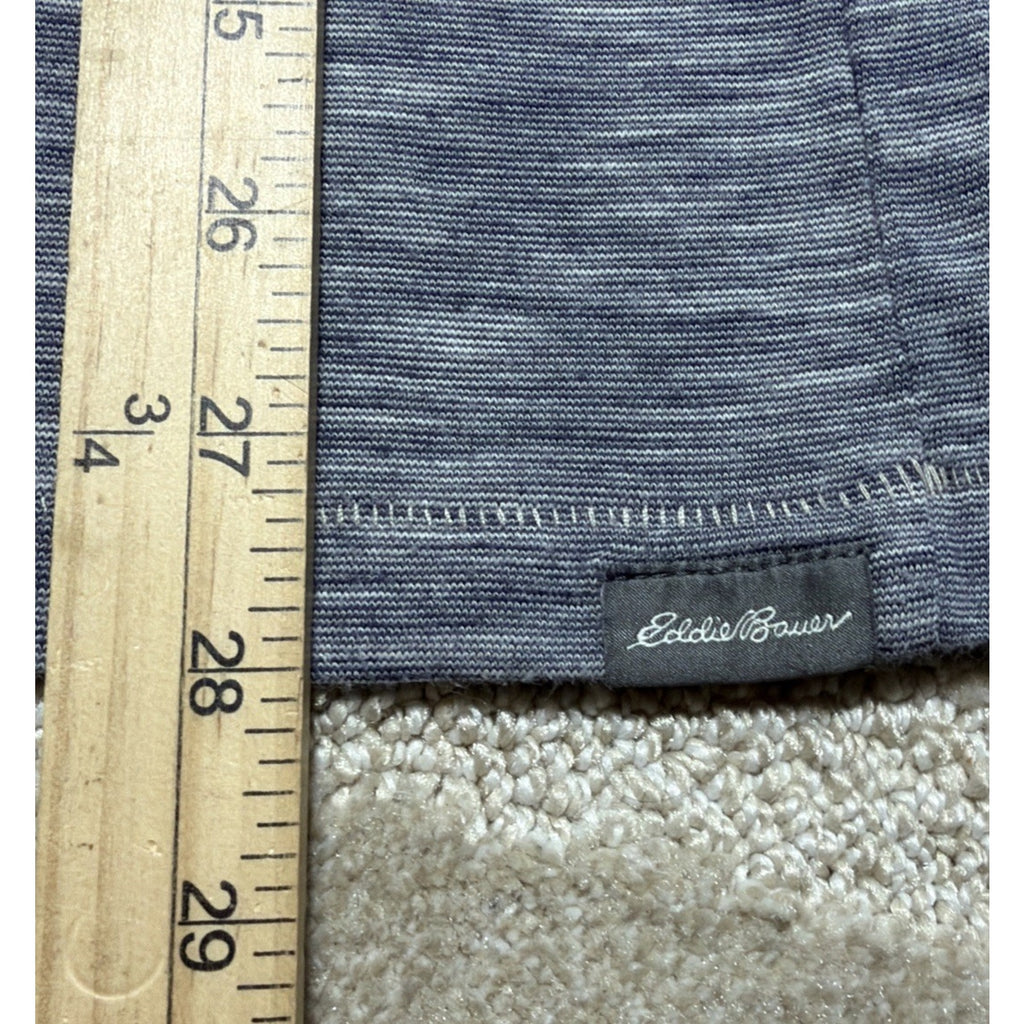 Eddie Bauer Outdoor Polo Shirt Mens L Space Dye Golf Outdoors Casual Blue Gray