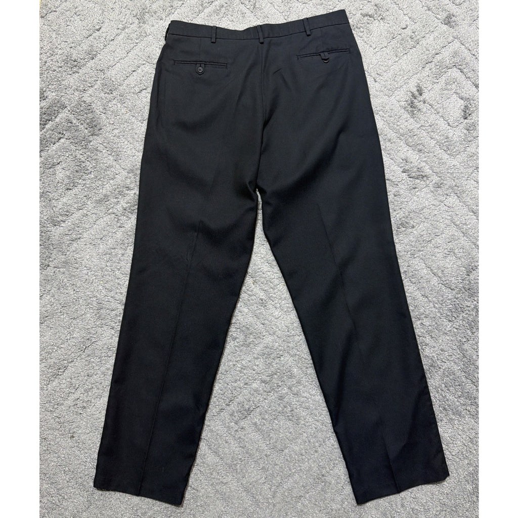 Dockers Premium Mens Dark Gray Flat Front Classic Fit 36x34 Pima Dress Pants