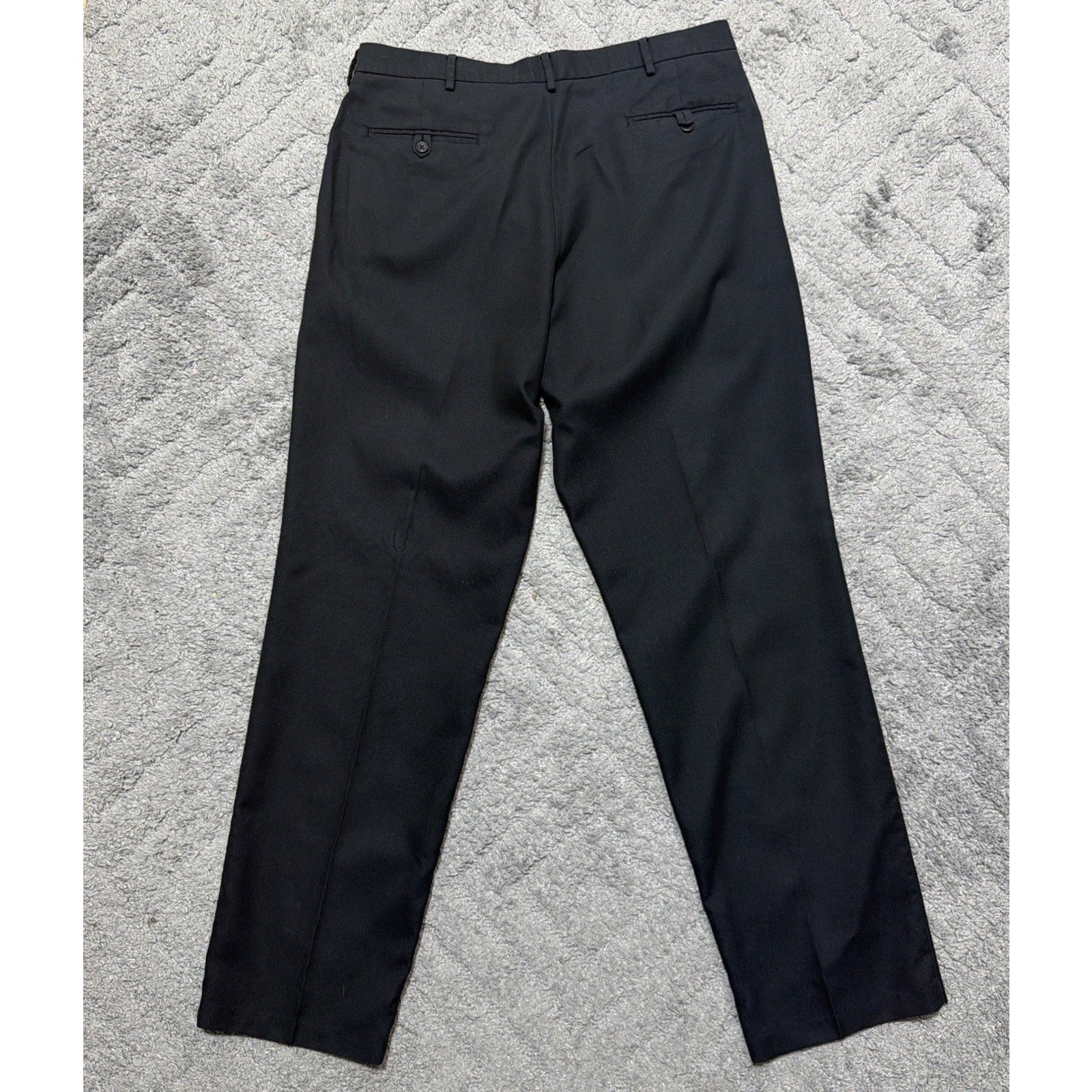 Dockers Premium Mens Dark Gray Flat Front Classic Fit 36x34 Pima Dress Pants