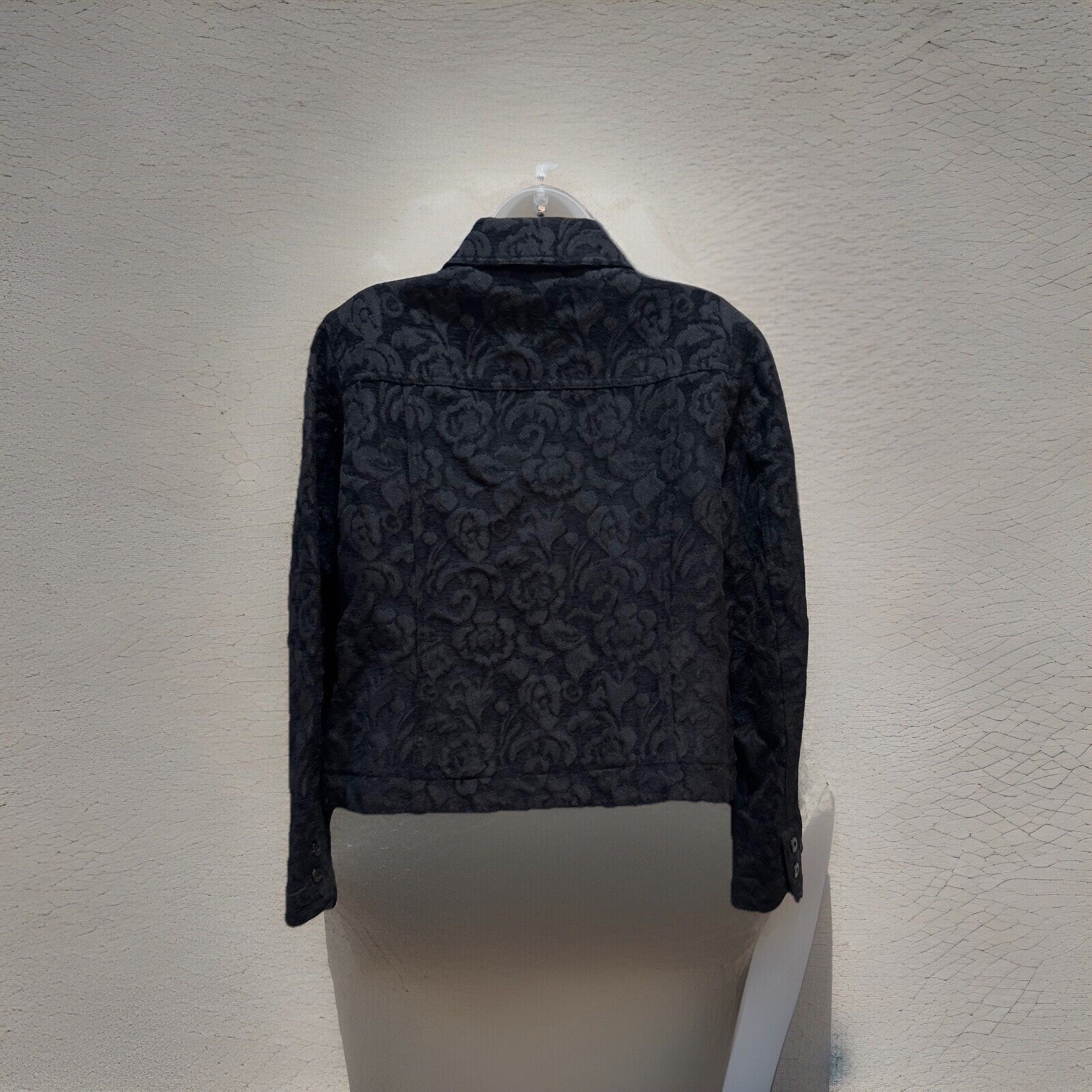 Croft & Barrow Brushed Corduroy Blazer Jacket Women's Large Black