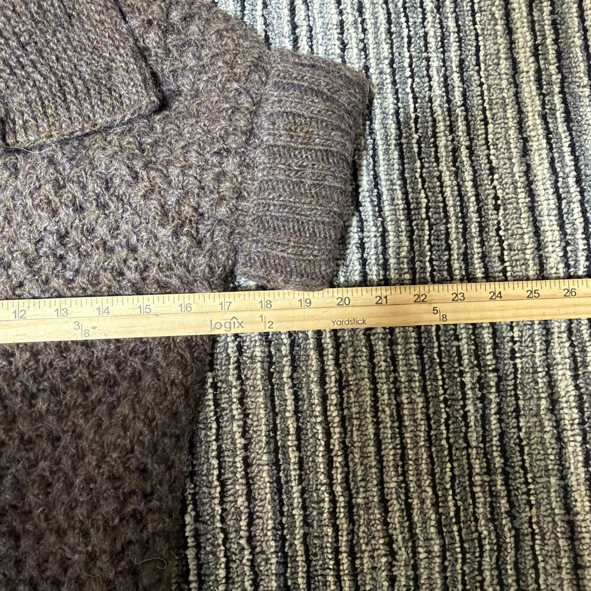 Ann Taylor LOFT Cardigan XS Petite Brown Wool Alpaca Chunky Knit Short Sleeve