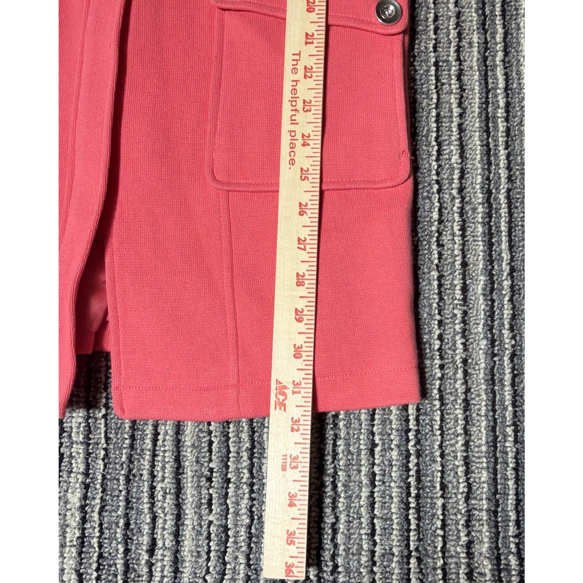 INC international concepts Pink PeaCoat With Sliver Buttons. Zipper Size S