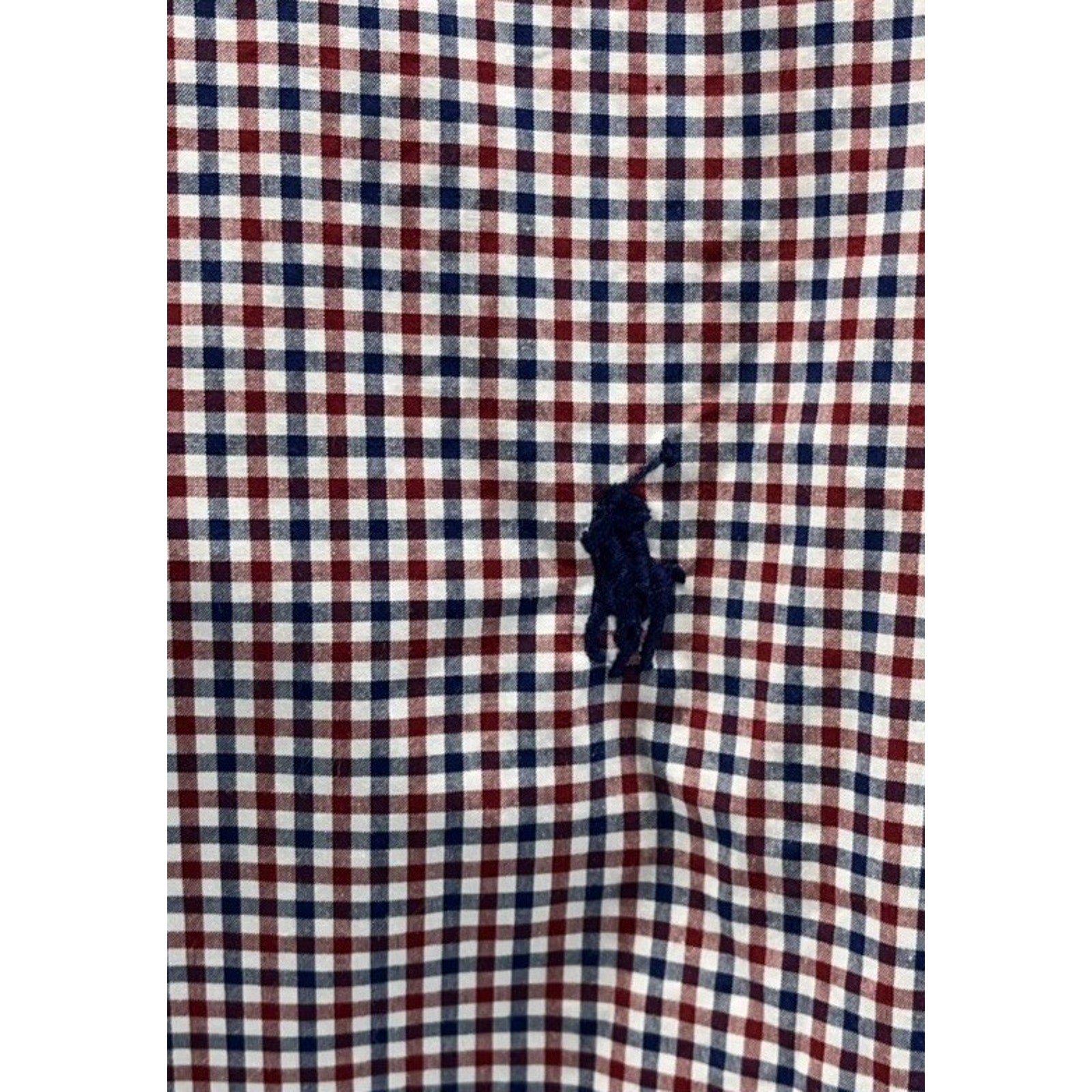 Ralph Lauren Red White And Blue Check Classic Fit Button Long Sleeve Shirt L