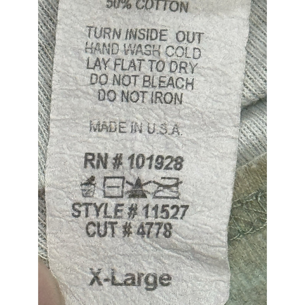 Olivia Paige Rustic Print T-shirt Green fleur de lis bling Soft & Stretchy XL